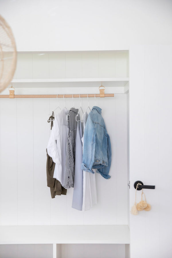 laundry leather hanging rail